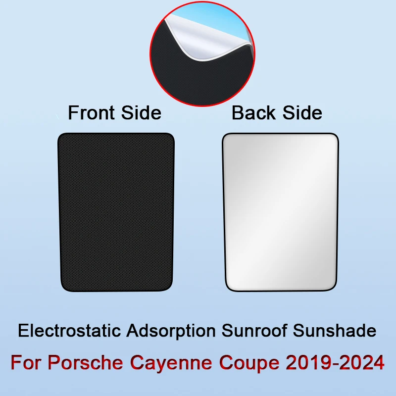 

Car Electrostatic Adsorption Sunroof Sunshade Cover For Porsche Cayenne Coupe 2019-2023 2024 Heat Insulation Skylight Sticker