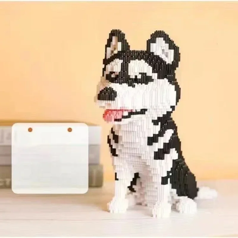 Urban Animal Building Blocks Mini Dog Husky Pet Model Diamond Building Blocks Cute Toy for Boys and Girls Adult Birthday Gift