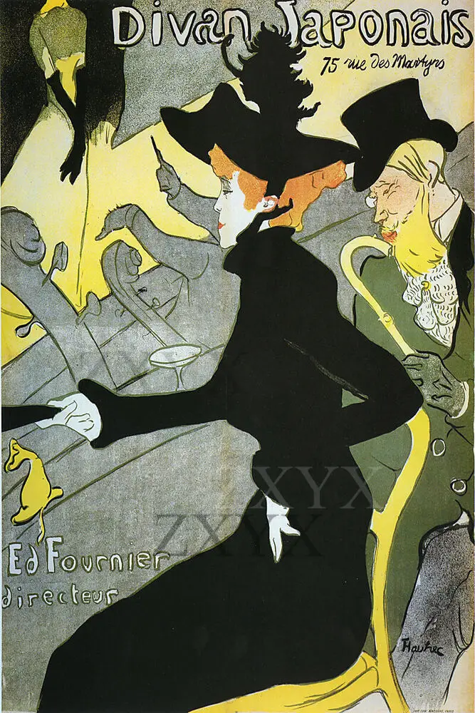 Artist Henri de Toulouse Lautrec Fine Art Print of Painting Divan Japonais