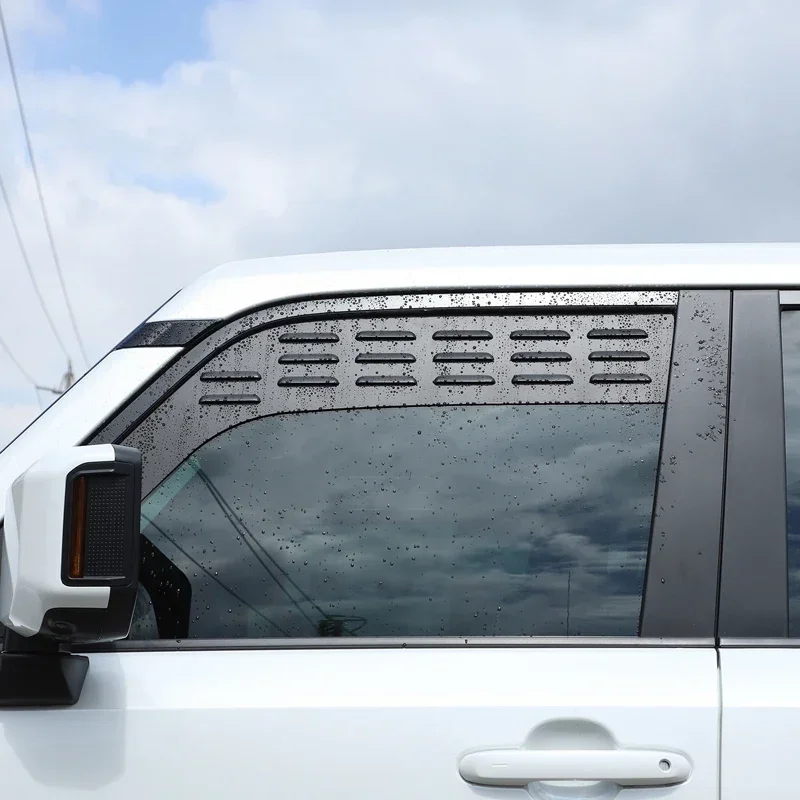 

2Pcs Aluminum Alloy For Toyota Land Cruiser Prado 250 LC250 2024+ Car Front Rear Ventilation Blinds Panel Stickers Accessories