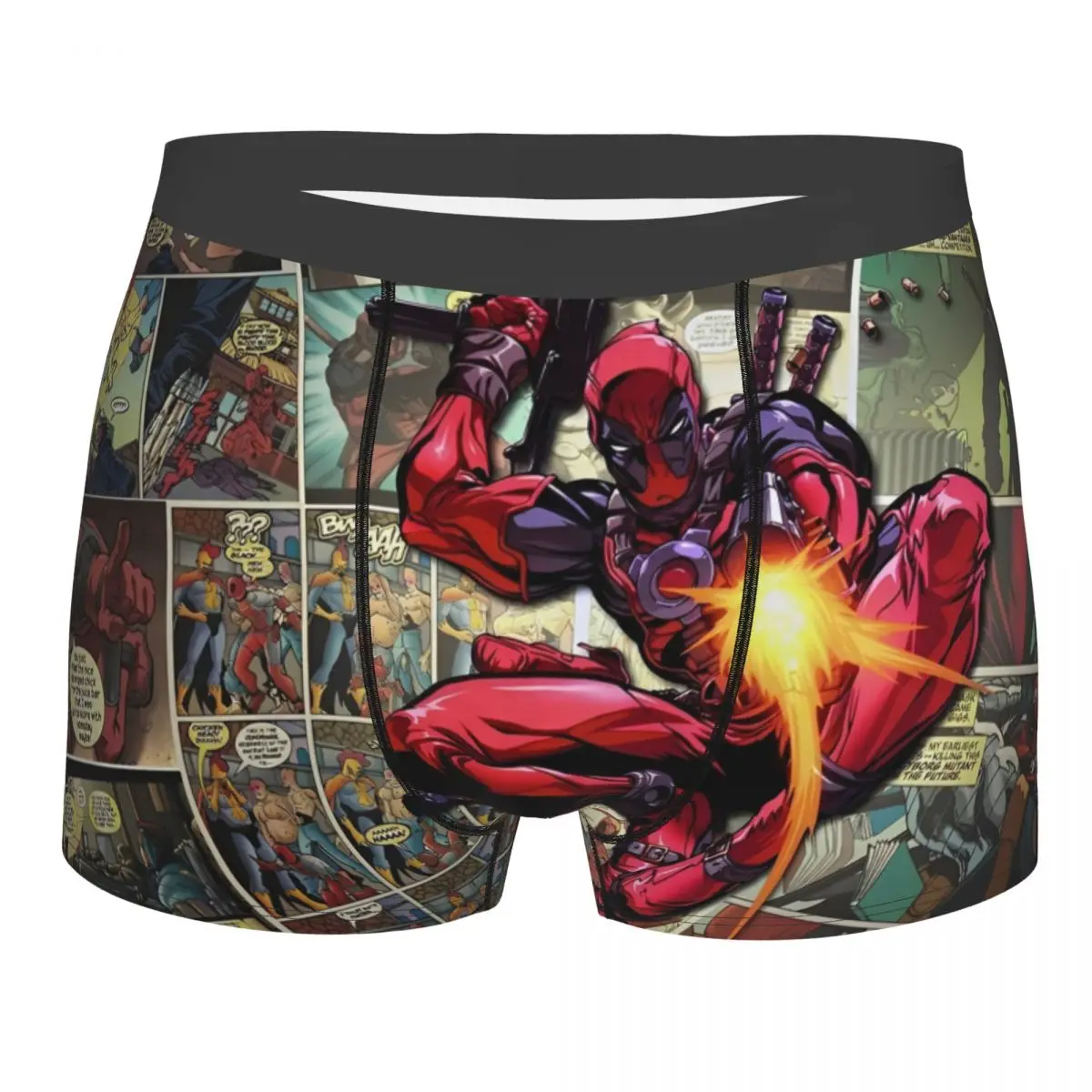 Custom Deadpool Shotting Comic Men Boxers Shorts Cozy Underwear Cartoon Anime Fun Boxer Pants