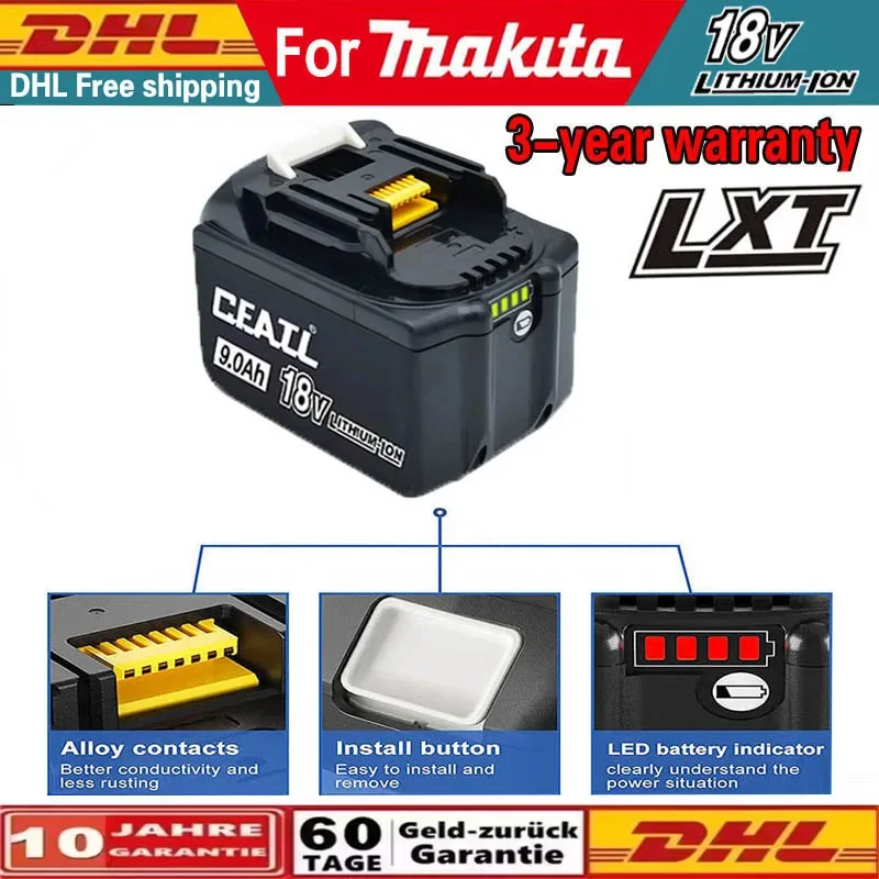 

For Makita 6Ah/4.0Ah/2.0Ah 18V battery replaceable DTW700 DGA404 DDF487 DTD173 DHP488 BL1850 BL1840 BL1860power tools