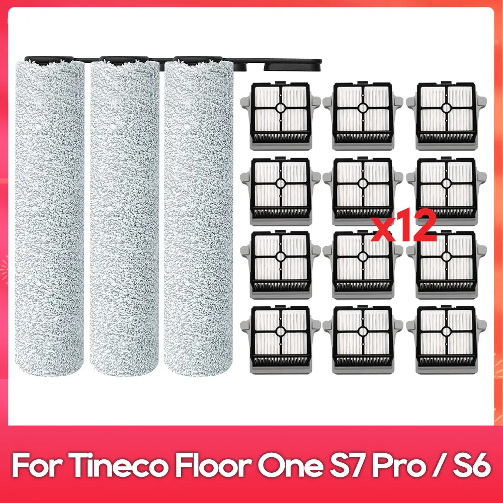 Convient pour ( Tineco Floor One S7 Pro FW221300DE / Floor One S6 FW160900DE ) Accessoires Pièces Brosse Filtre Kit pour aspirateur