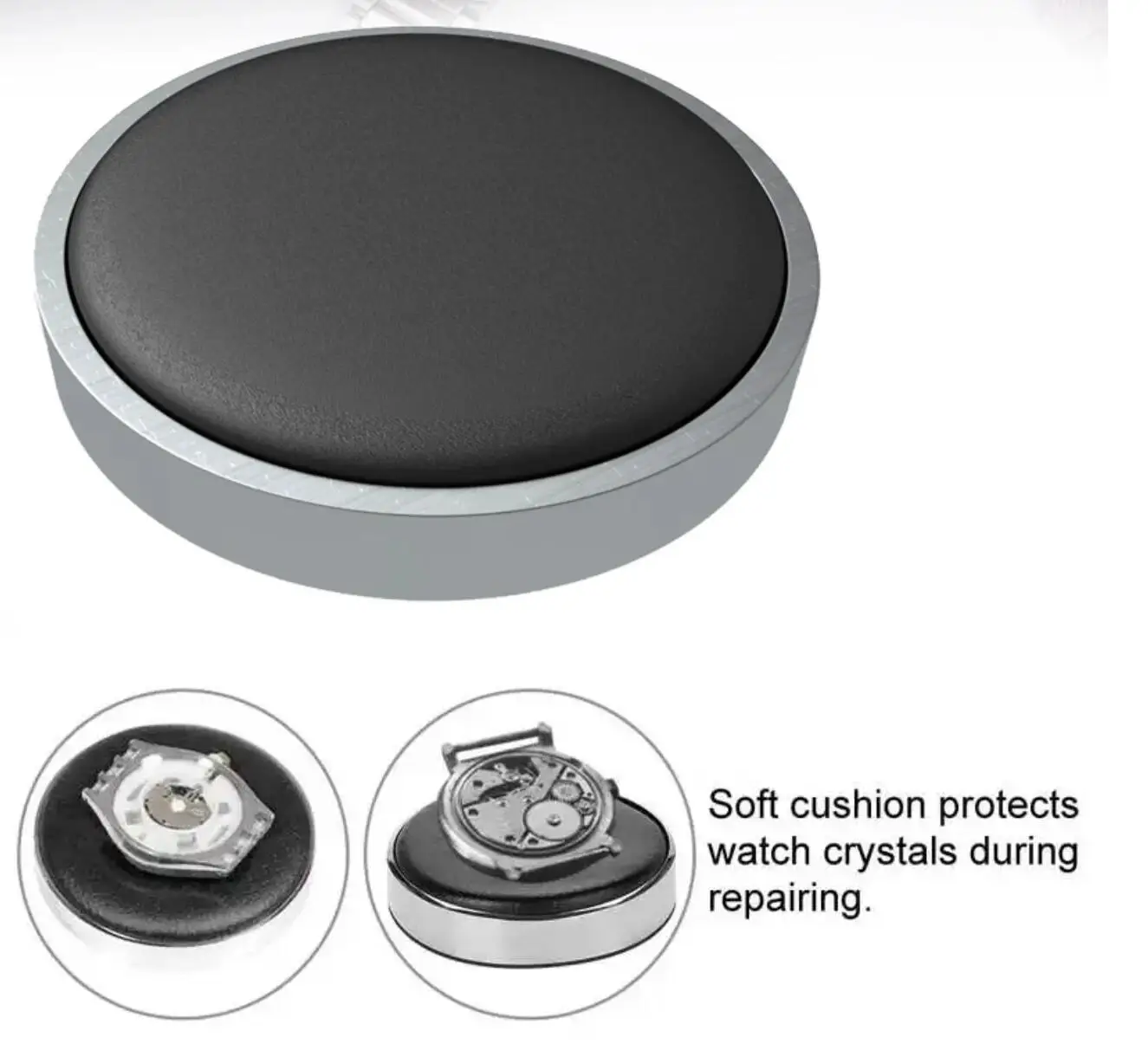 Professional Leather Watch Repair Tool Cushion Pad Watchmaker Movement Casing Watch Jewelry Holder Watchmaker Accessory