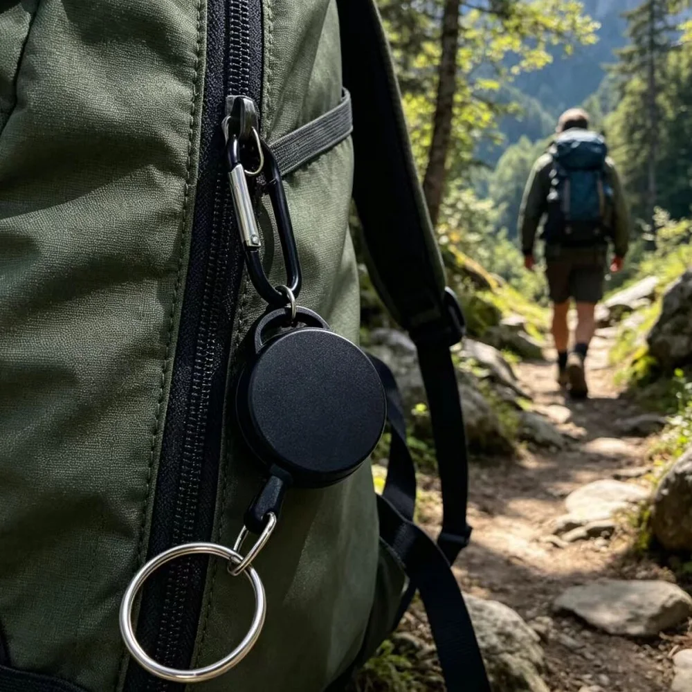 

Outdoor Frosted Easy Pull Flat Keychain Buckle Plastic Circular Hiking Key Ring Manufacturer Car Keyring Customized Wholesale