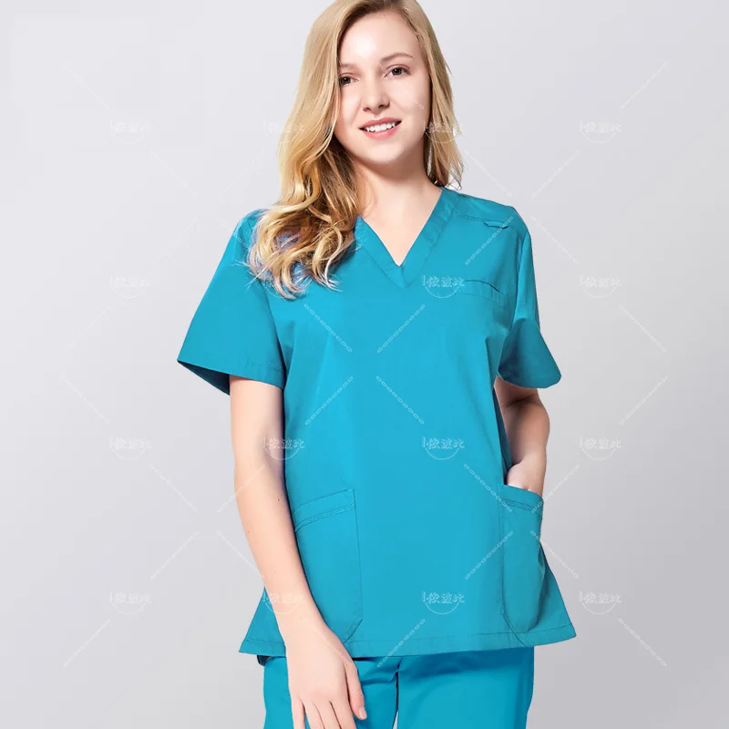 New models Scrubs Set Clinics Suit Nurses Uniform Scrubs Clinical Clothes Blue Clothing Nursing Uniforms Hospital Form