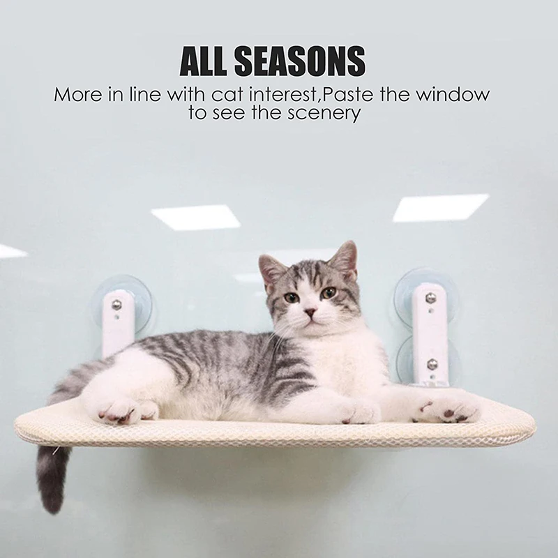 Cat Hammock Four Seasons Universal Cat Nest Suction Cup Window Sunbathing Hanging Nest Hanging Blue Cat Supplies