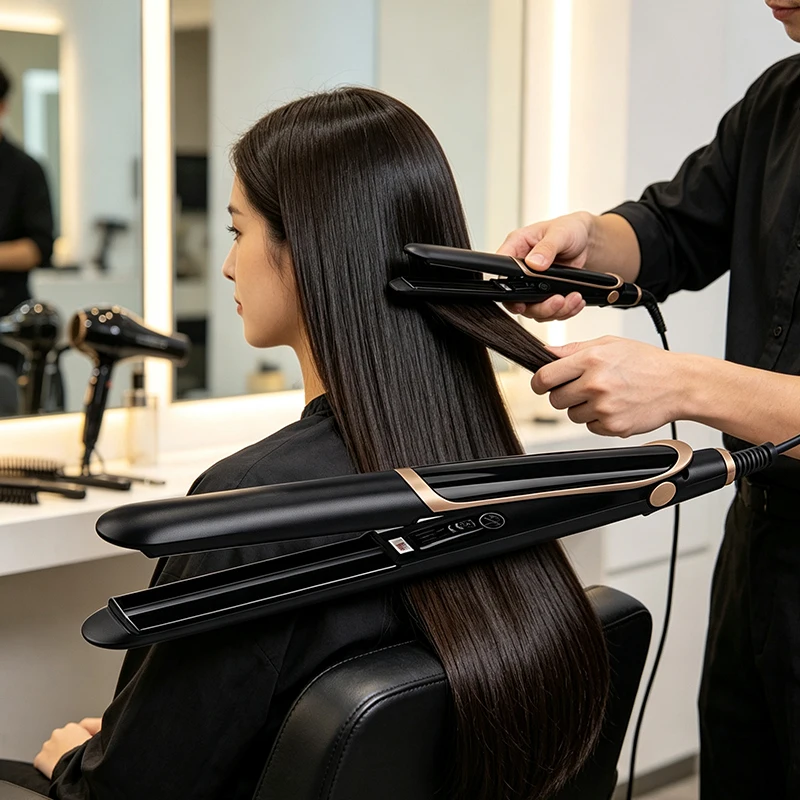 Professional Straightener For Salon Hair Styling Two‑In‑One Curler And Straightener Heats Quickly, Suitable For Home Use