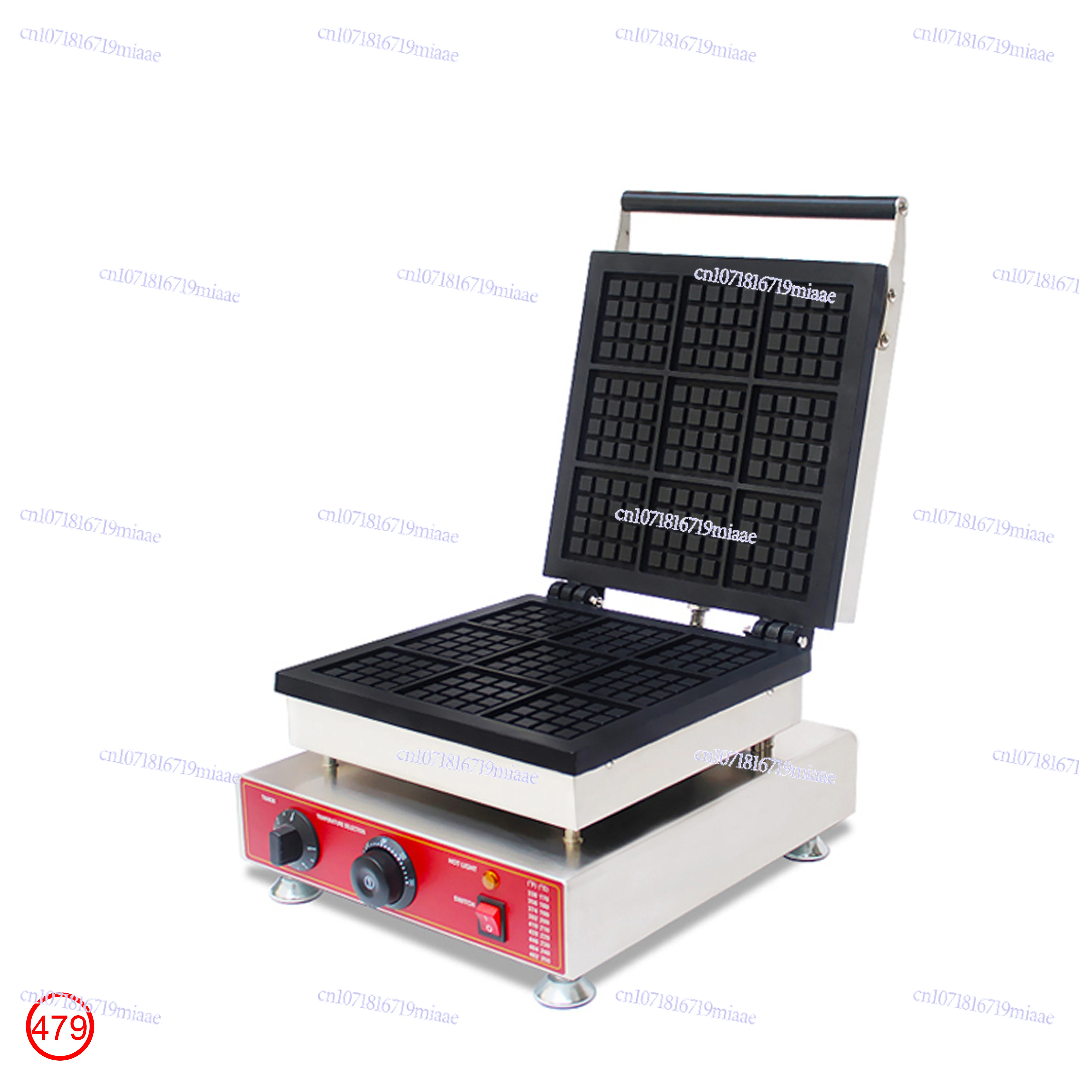 

9-Grid waffle maker, square plaid cake, electric snack