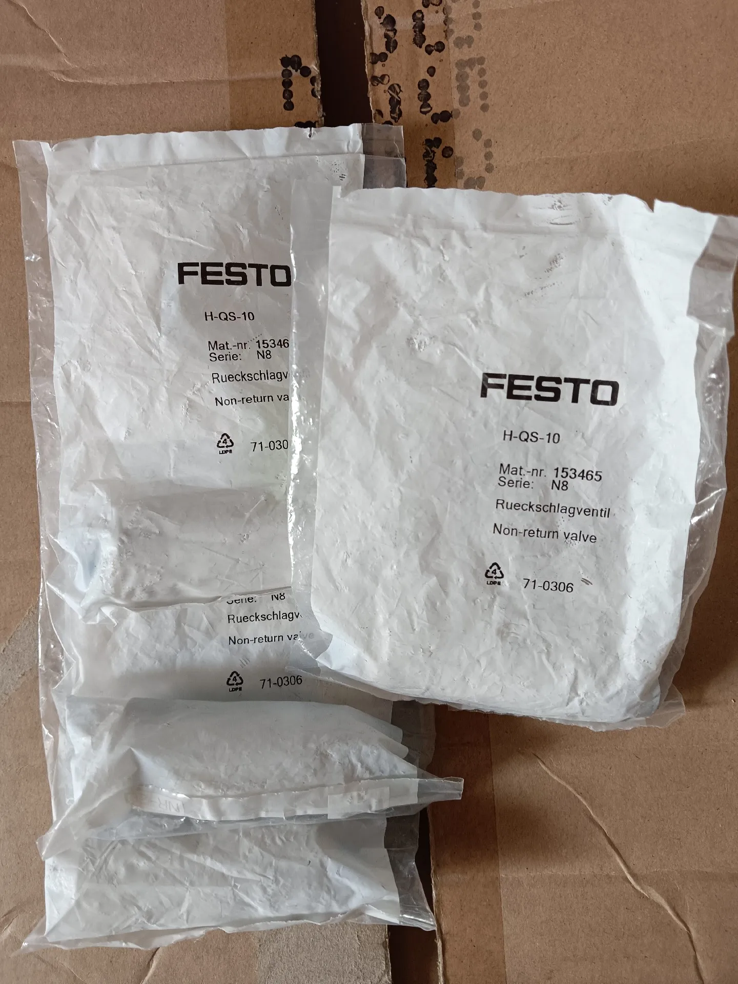 

Brand New Original FESTO Check Valve H-QS-10 153465