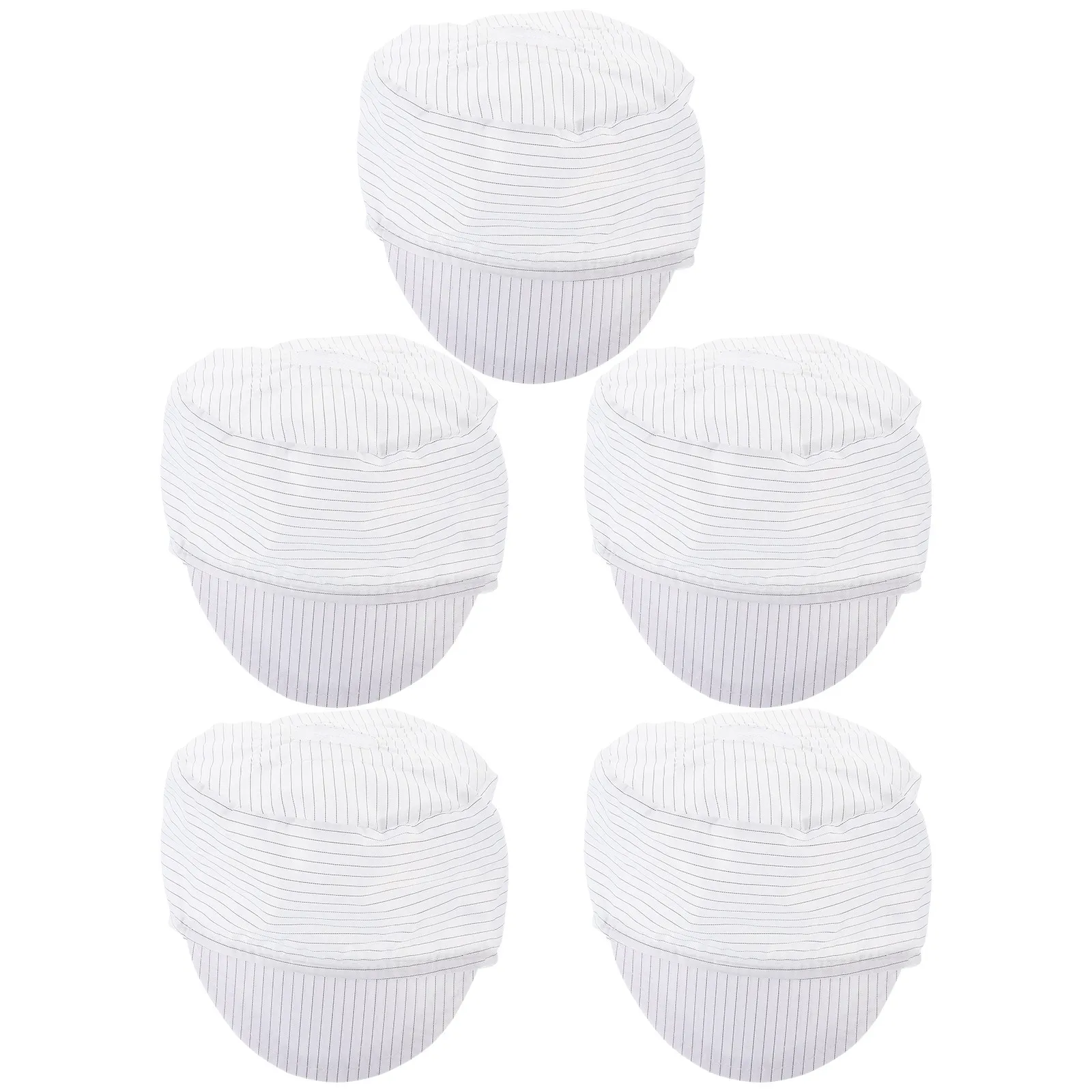

5Pcs Anti-Static Cap Breathable Polyester Mesh Cleanroom Workshop Working Hat Electronics Factory Kitchen Protective Workwear