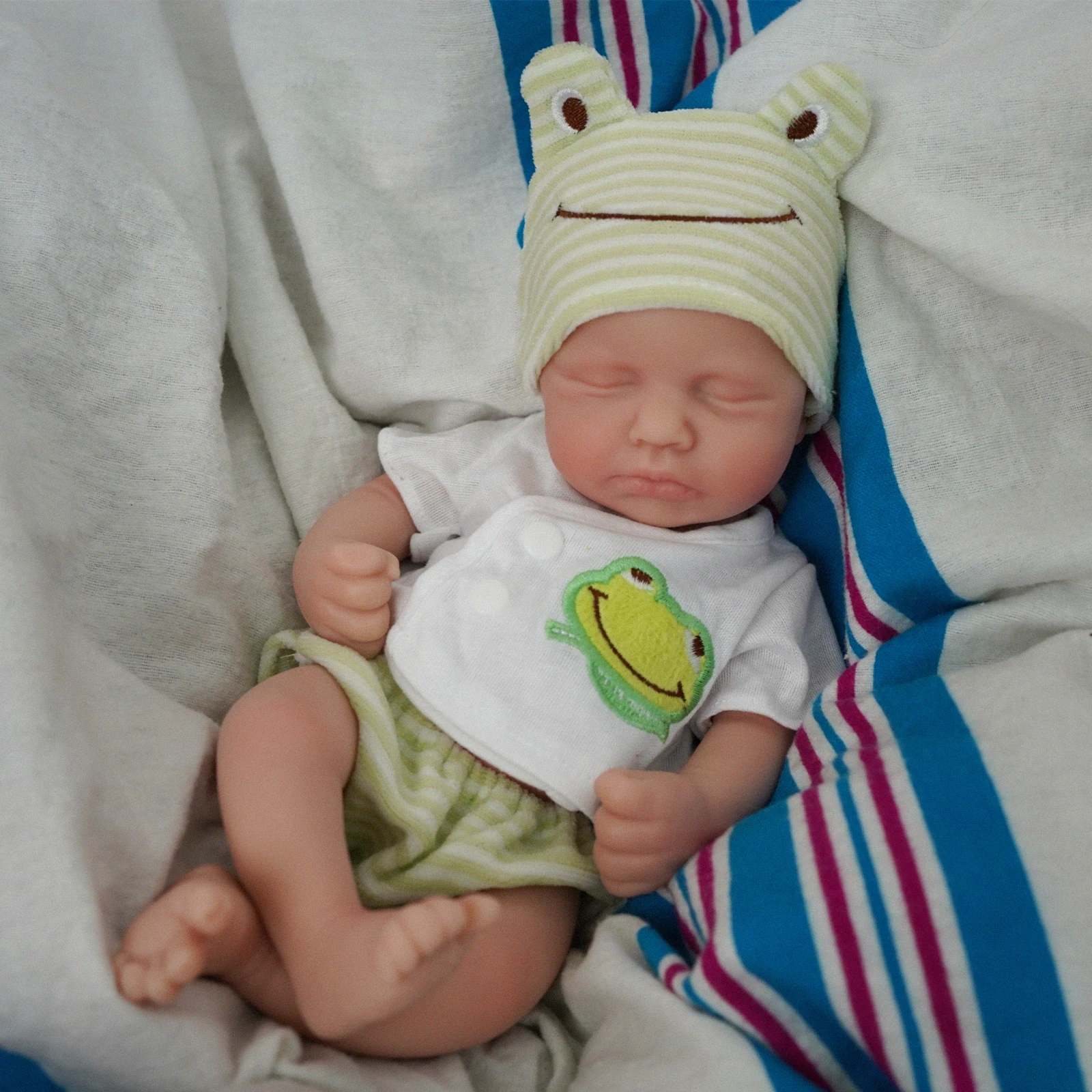 12 "30cm Junge Micro Frühchen Ganzkörper Silikon Baby puppe lebensechte Mini wieder geborene Puppe Surprice Kinder Anti-Stress meine Melodie