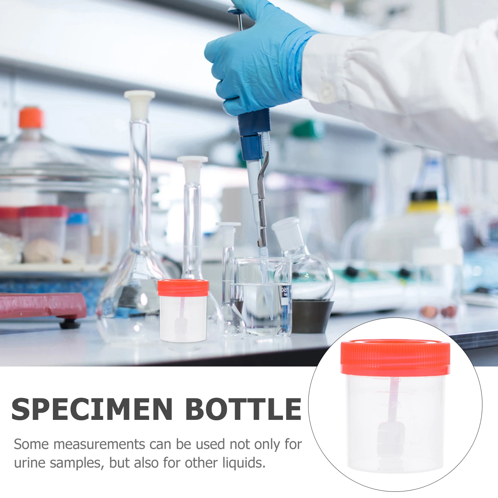 

25Pcs Plastic Specimen Cups Disposable Leak Proof 40ml Urine Fecal Sample Containers Medical Testing Fecal Specimen Cup