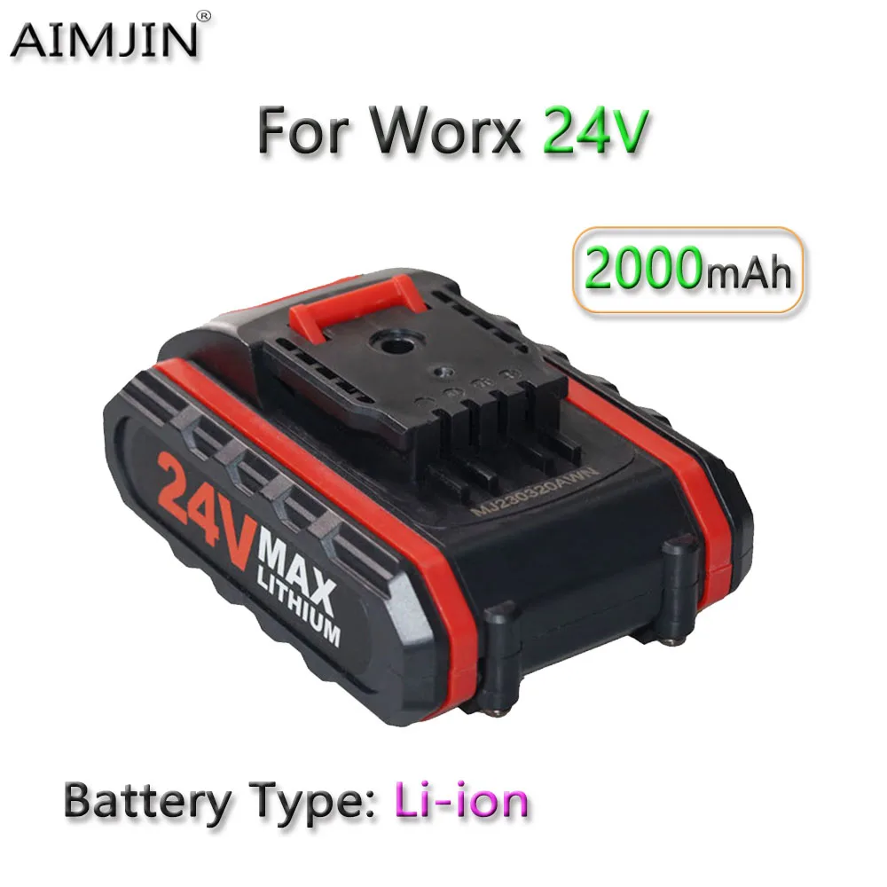 

24V 2000mAh Lithium-ion Battery for WORX 36VF 48VF 88VF Rechargeable Impact Drill Tool Battery