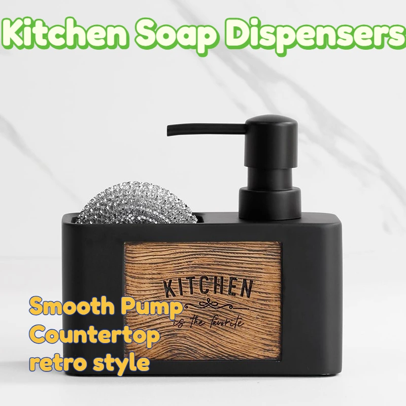 

Диспенсеры для кухонного мыла, настольные, с ручной помпой, для жидкого моющего средства, в ретро-стиле, декоративные, с ручным приводом, для дома и кухни, белые, черные