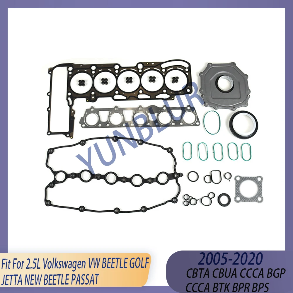 مجموعة حشية كاملة لرأس أسطوانة المحرك تناسب 2.5 لتر غاز CBTA CBUA CCCA 05-20 لسيارة Volkswagen VW BEETLE GOLF JETTA NEW BEETLE PASSAT #1