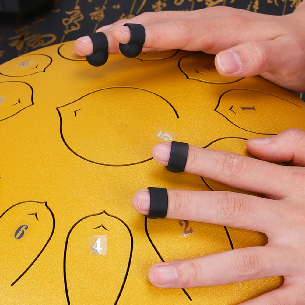 

4 Pcs Ethereal Drum Finger Covers Silicone Protective Guard Sleeves Soft Durable Hand Pan Accessories Musical Instrument Parts