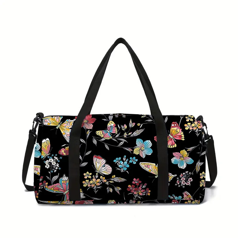 

Harajuku Youthful flower grass leaf sunflower 3D Print Barrel Shape Crossbody Outdoor Sports Bags Gym Yoga Bag Travel Bags