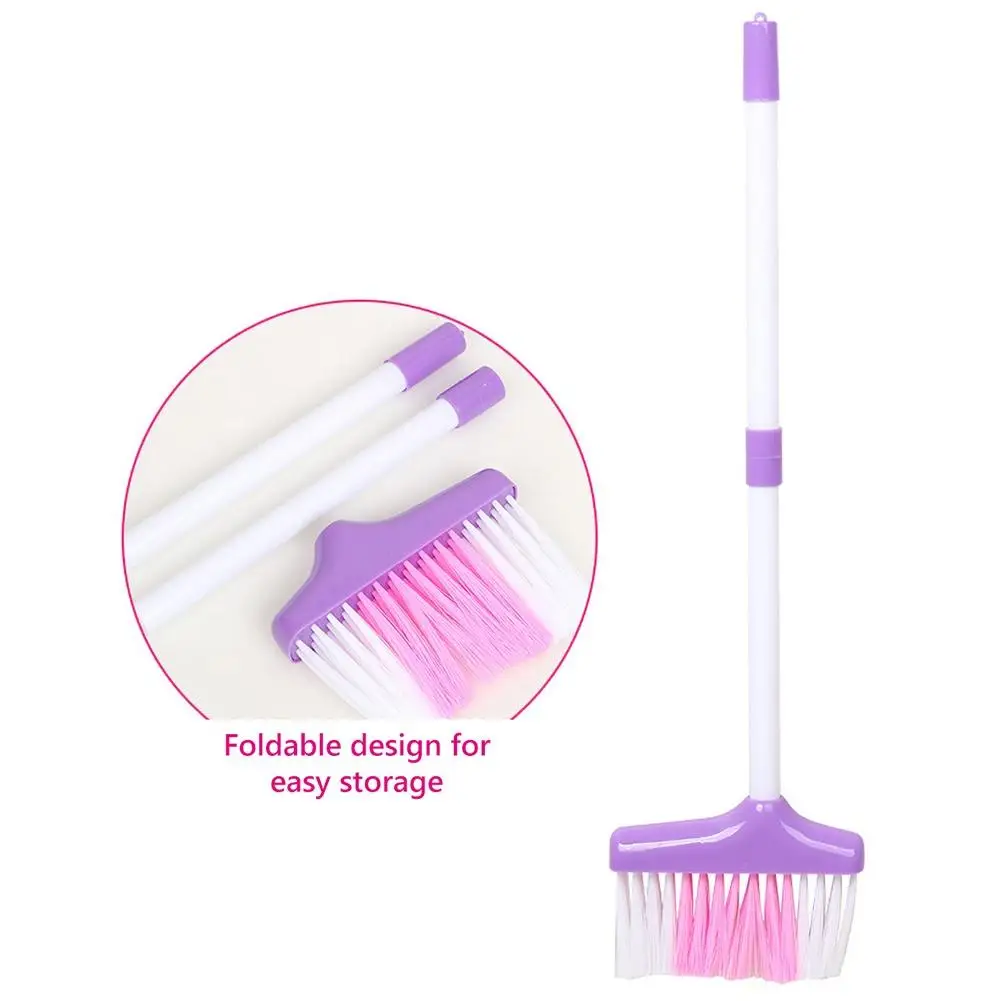 6Pcs/Set Cleaning Toys Delicate Craft Education Lightweight Emulation Broom Bucket Toys Set for Kids