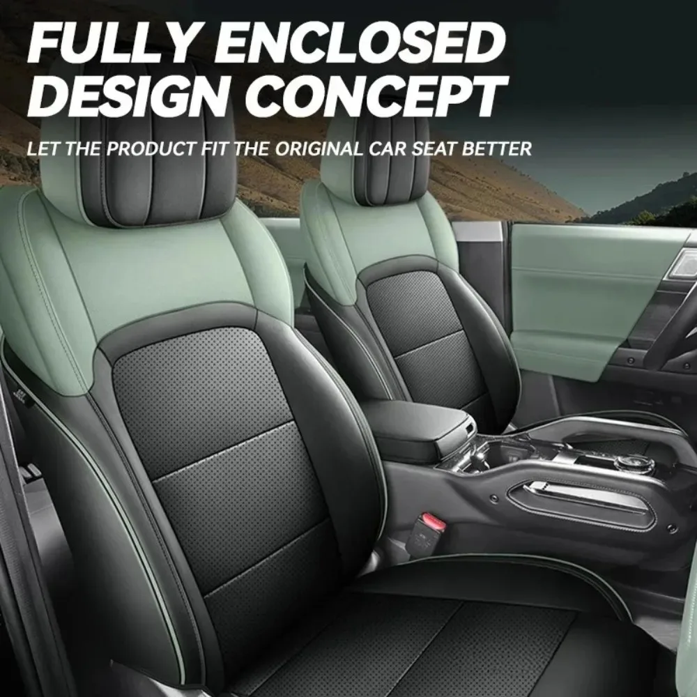 Penjualan Panas Set Sarung Jok Mobil Kustom Set Lengkap Sarung Jok Kulit Olahraga Depan dan Belakang untuk Aksesoris Icar 03