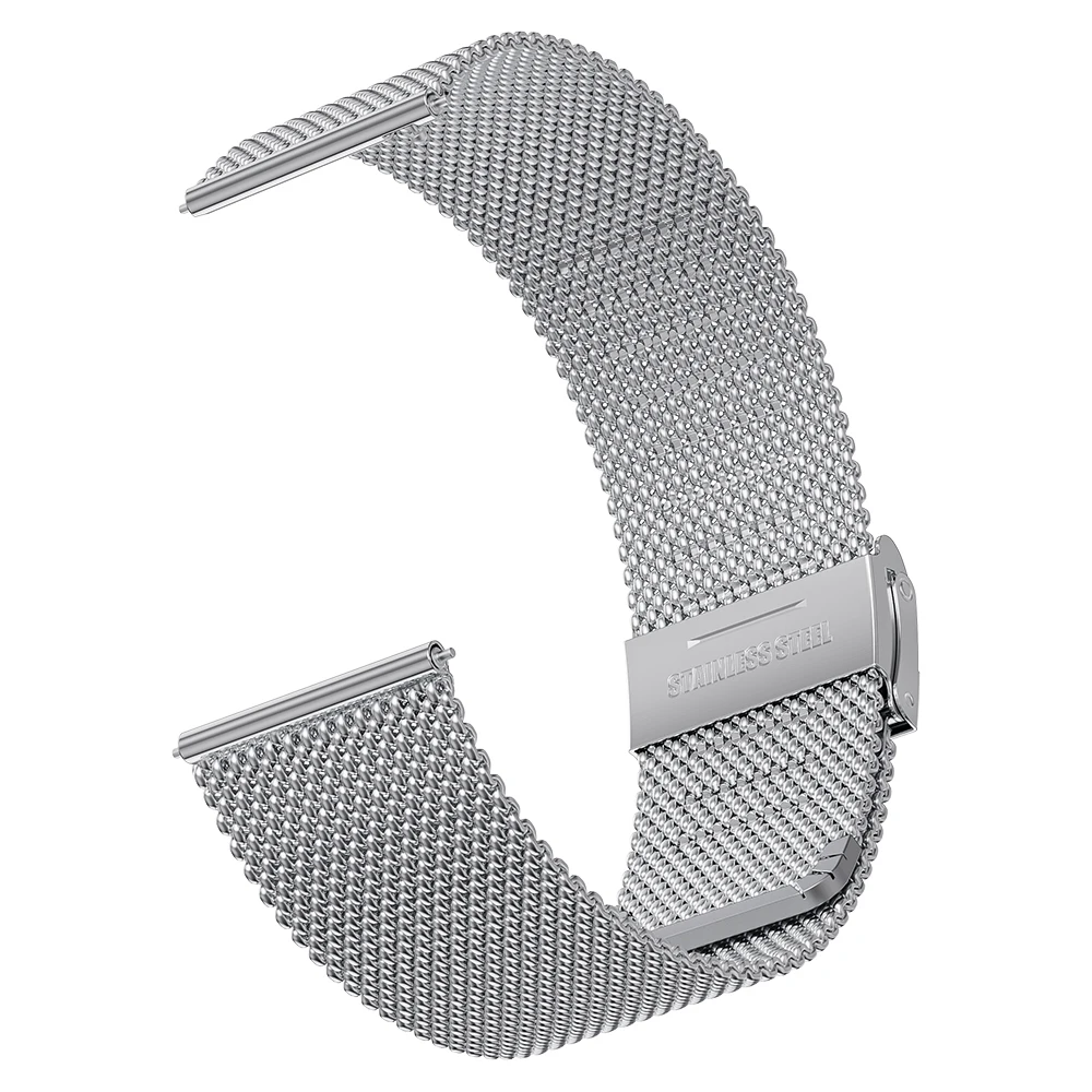 18mm 20mm 22mm 24mm Armbänder Universelle Ersatzriemen Damen Herren Armband Silbernes Armband 0,6/1,0mm Mesh Milanese Metallarmband – Detail 17