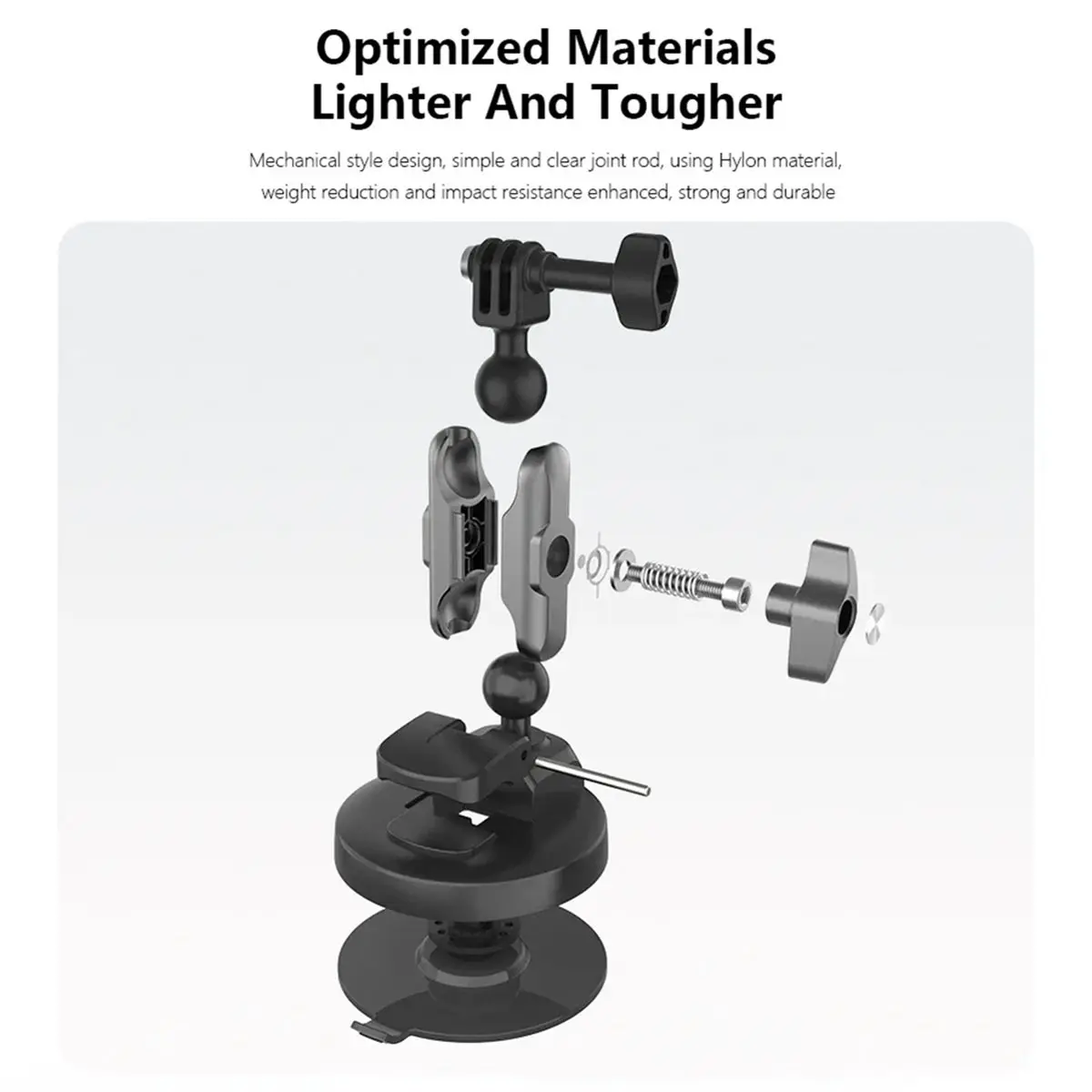 Aluminum Alloy Vacuum Suction Action Camera Holder for Action 3/4/5Pro Camera Accessories