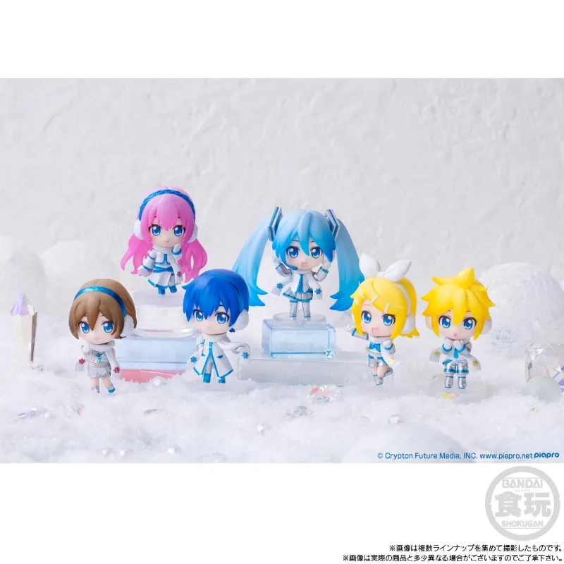Bandai – figurine originale Hatsune Miku, dessin animé SNOW MIKU KAITO MEIKO, jouets pour garçons et filles, cadeau pour enfants, modèle d'ornements