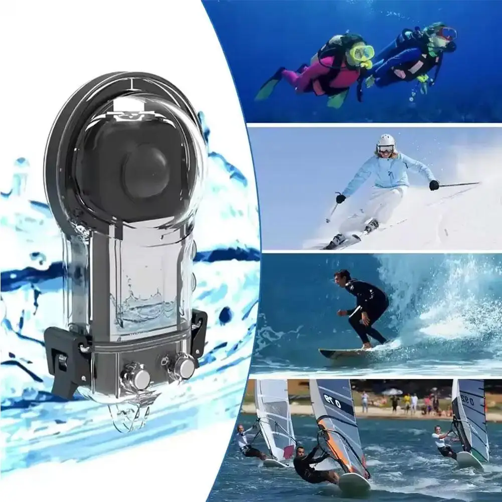 

Waterproof Dive Protective For Insta360 X4 Camera Underwater Housing Cover Accessories Anti-scratch Diving Protective K4l2