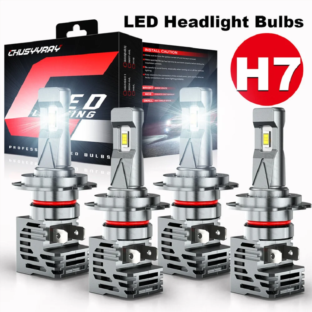 

XWQHJW Car lights 4x H7 LED Headlight Kit High Low Beam For Ram ProMaster 1500 2500 3500 2014-2018 Car accsesories