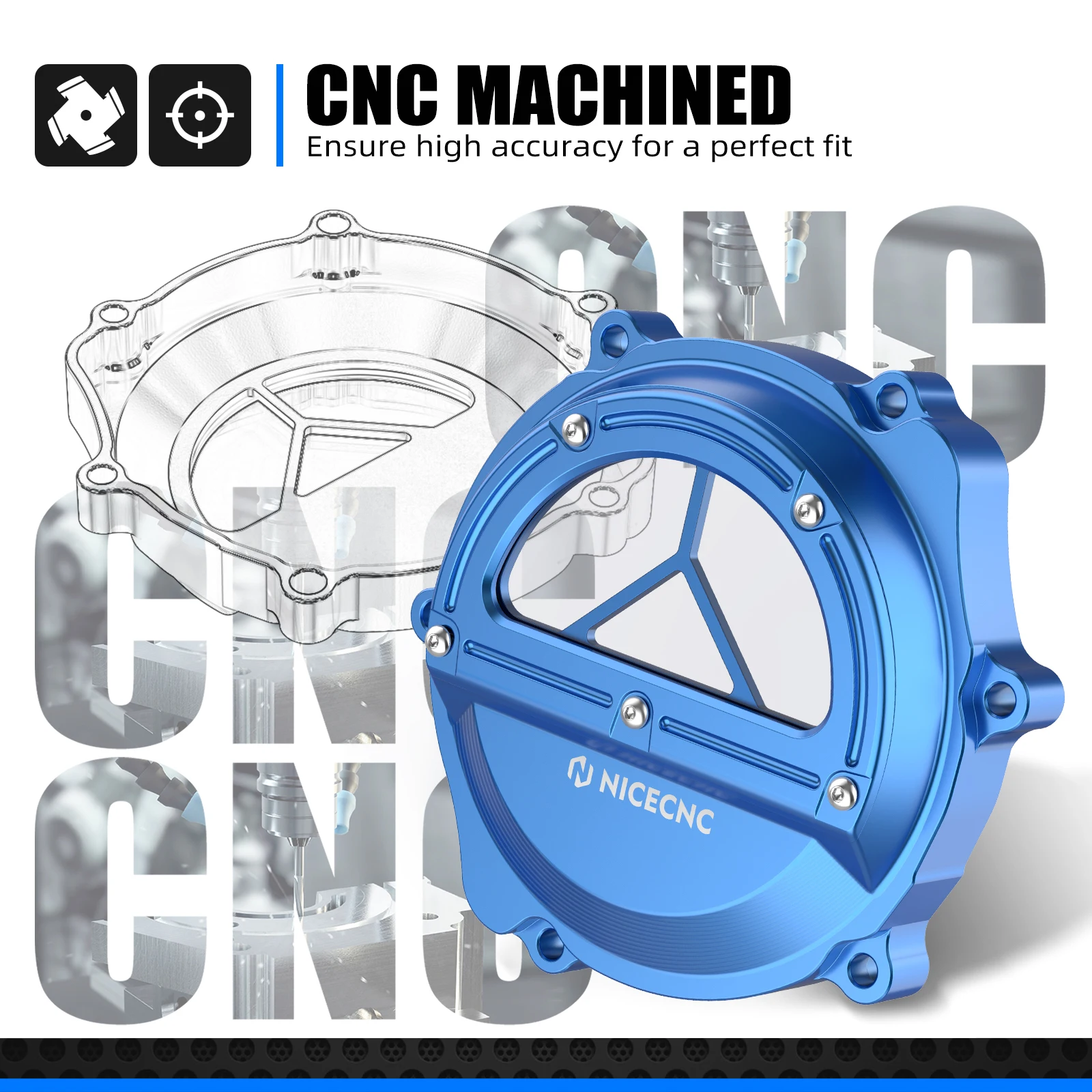 NICECNC لياماها YZ85 YZ 85 2002-2023 YZ65 YZ 65 2018-2023 2022 2021 2020 دراجة نارية الألومنيوم محرك شفاف غطاء القابض