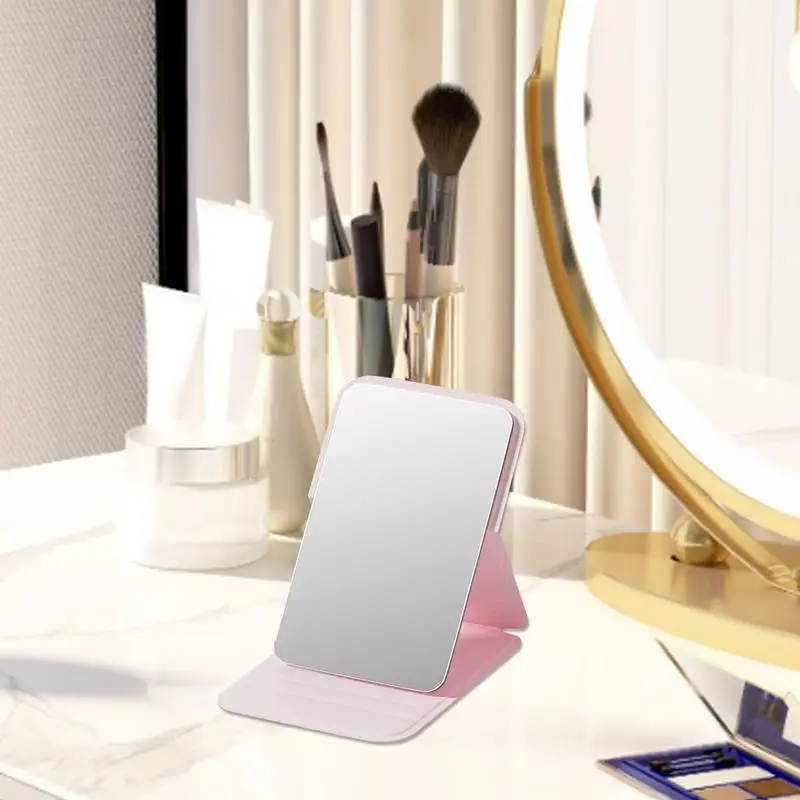 Foldable Travel Mirror Mini makeup mirror easy to carry small mirror simple folding dormitory desktop girls dressing mirror