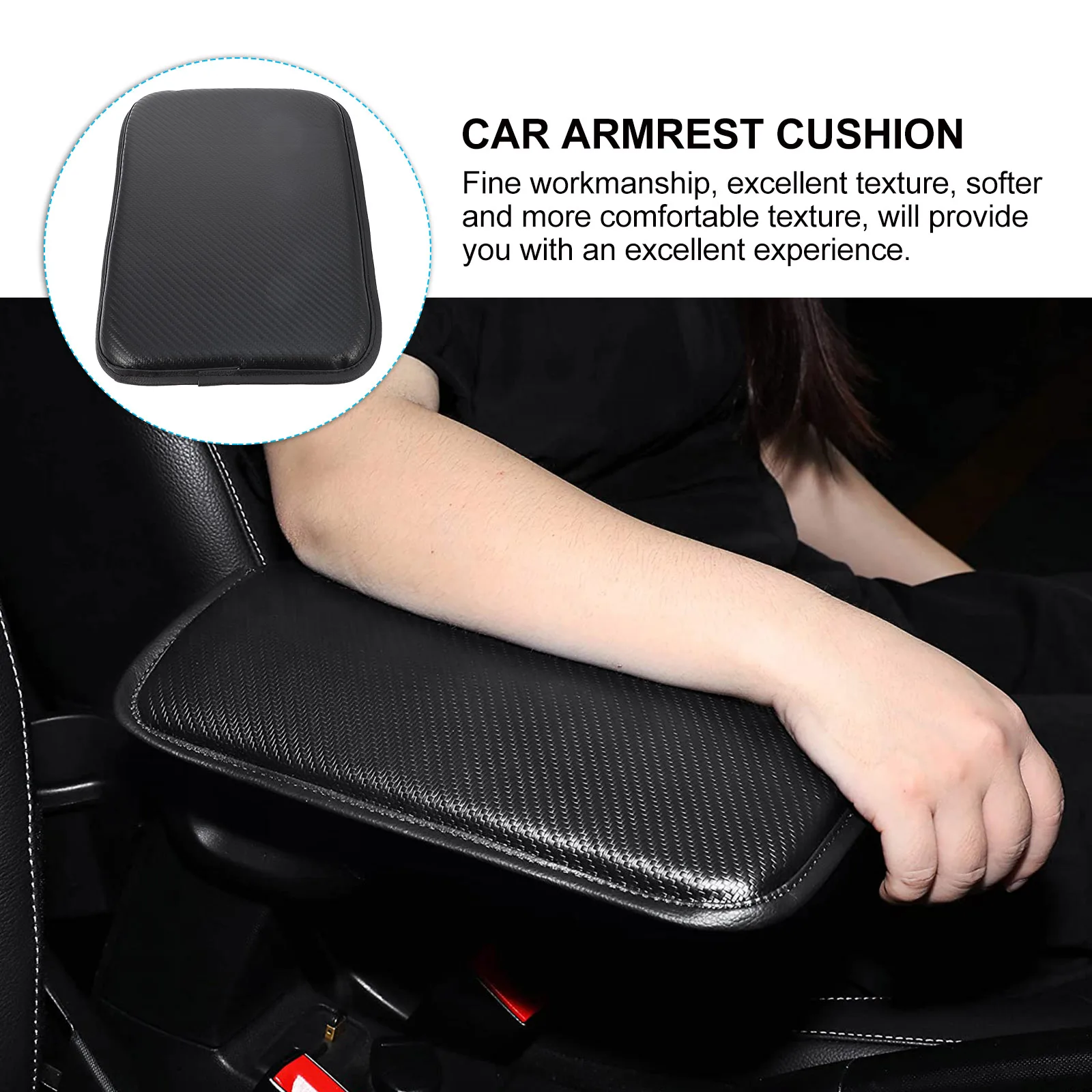 

1pc Thick Interior Armrest Cushion for Car Universal Auto PU Vehicle Mats Comfortable Durable Waterproof Easy Clean Long Lasting