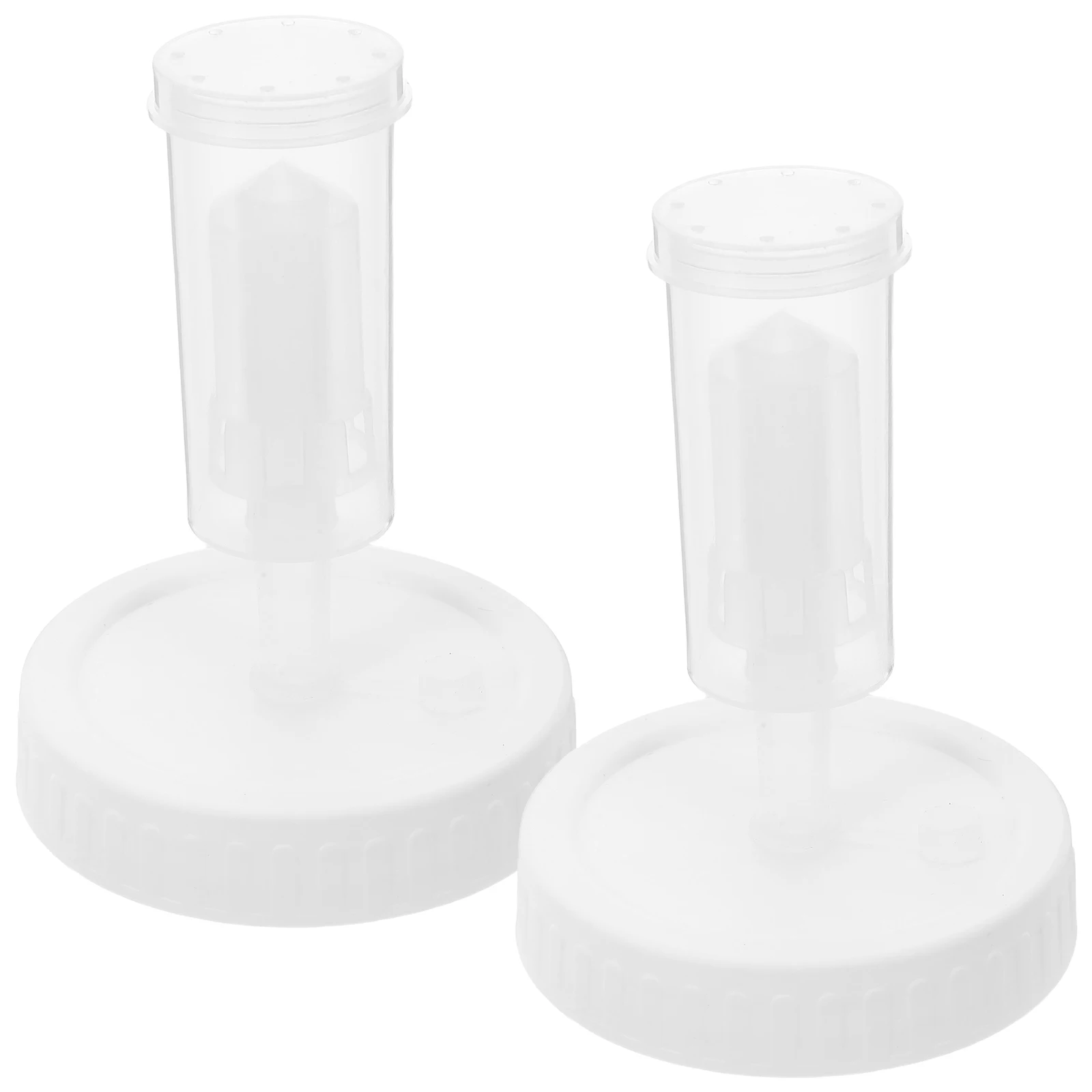 

2Pcs Plastic Mason Jar Fermentation Lids Wide Mouth Canning Lids Oneway Design Preserving Flavor Fermenting Accessories