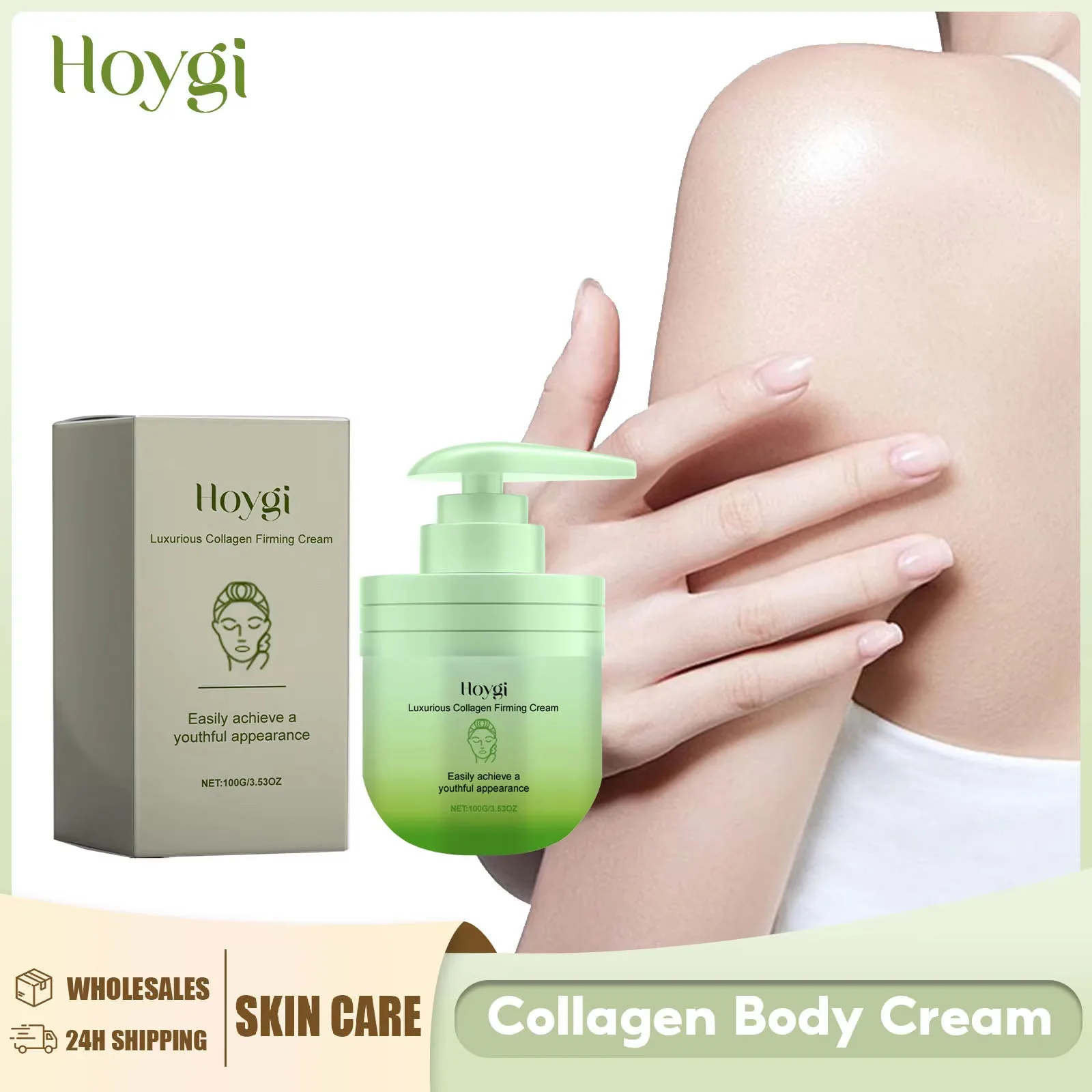 Crema corporal de colágeno reafirmante para eliminar arrugas, manchas oscuras, antiagrietamiento, blanqueamiento uniforme, crema hidratante para aclarar la piel de las piernas