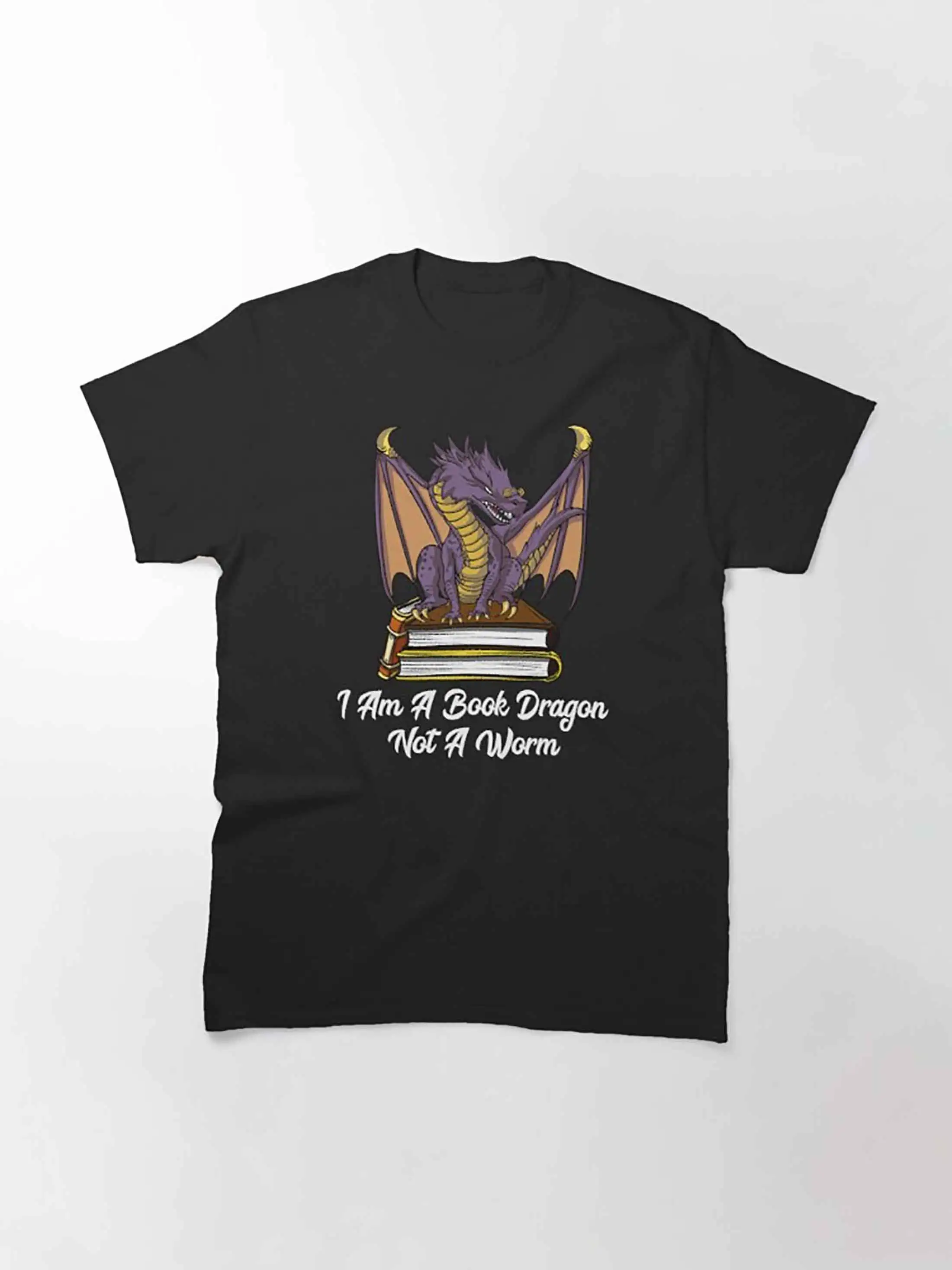 I am a bookドラゴンTシャツ、ワーム、面白いマジックTシャツ