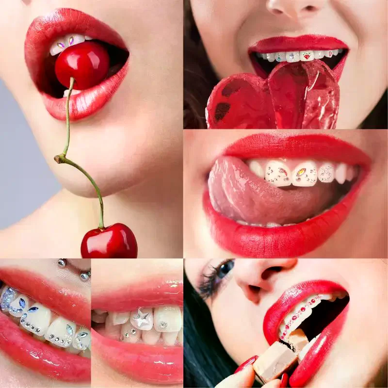 Easy To Remove And Install Teeth Decorations Bonding Agent Tool DIY Tooth Gemstone Kit With Glue And UV-lamp Super Sticky Glue