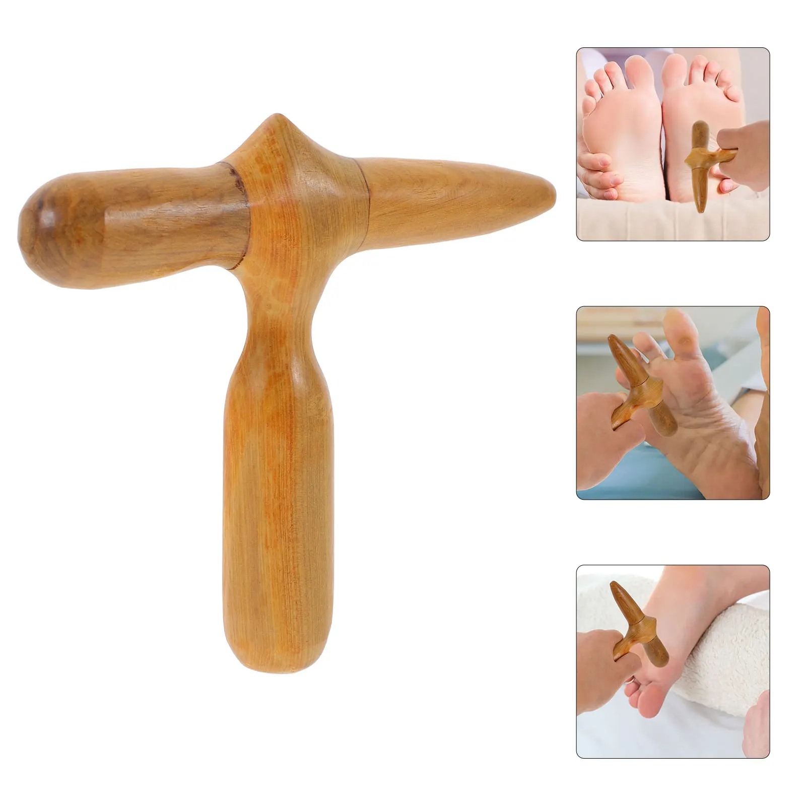 

1Pcs Aromatherapy Wood Massage Stick Smooth Acupoint Bar for Home Outdoor Use Fatigue Relief Circulation Boosting Massaging Wand