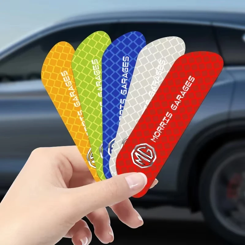 Car Door Opening Warning Reflective Sticker Anti-Collision Safety Auto Decals For MG ZS MG4 EV MG HS MG3 MG5 EV Marvel R MG ONE