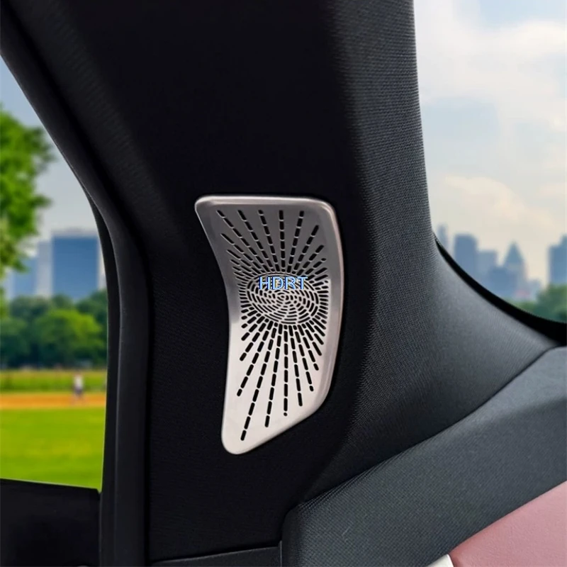 For BMW iX i20 XM G09 2022 + Car Styling A Pillar Audio Air Vent Speaker Horn Dust Proof Cover Protector Decoration Accessories