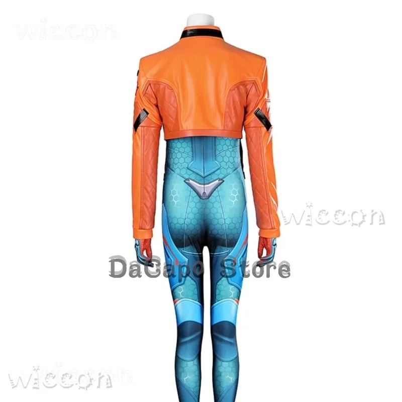 

asdh8@Game OW 2 Overwatch Juno Cosplay Costumes Wig Suit Fullset Support Hero Clothes Halloween Carnival Outfit Teo Minh Women G