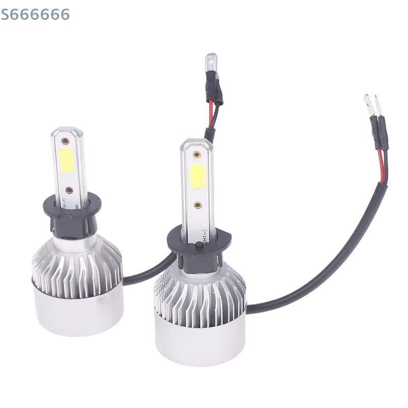 1個 車用 ブライト H4 H7 H1 H3 LED フロントフォグランプ ビーズ 8000Lm COBチップ 冷却ファン付き 長寿命