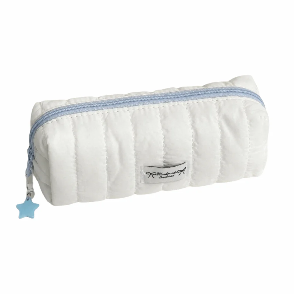 Kawaii Soft Cloud Pencil Case Quilted Large Capacity Pencil Bag Pencil Pouch School Supplies