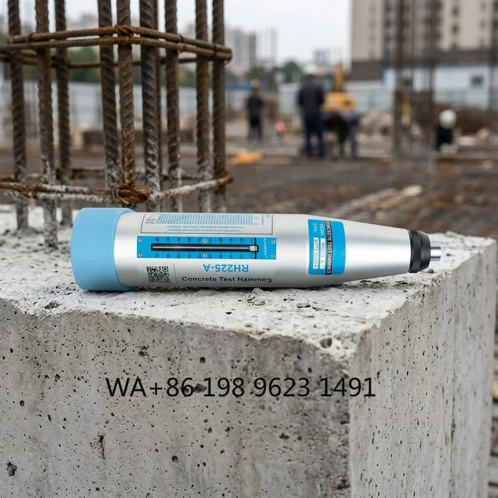 Automatic Calculation Digital Concrete Rebound Hammer 10-60Mpa Testing Range High Precision On-site Building Strength Detection