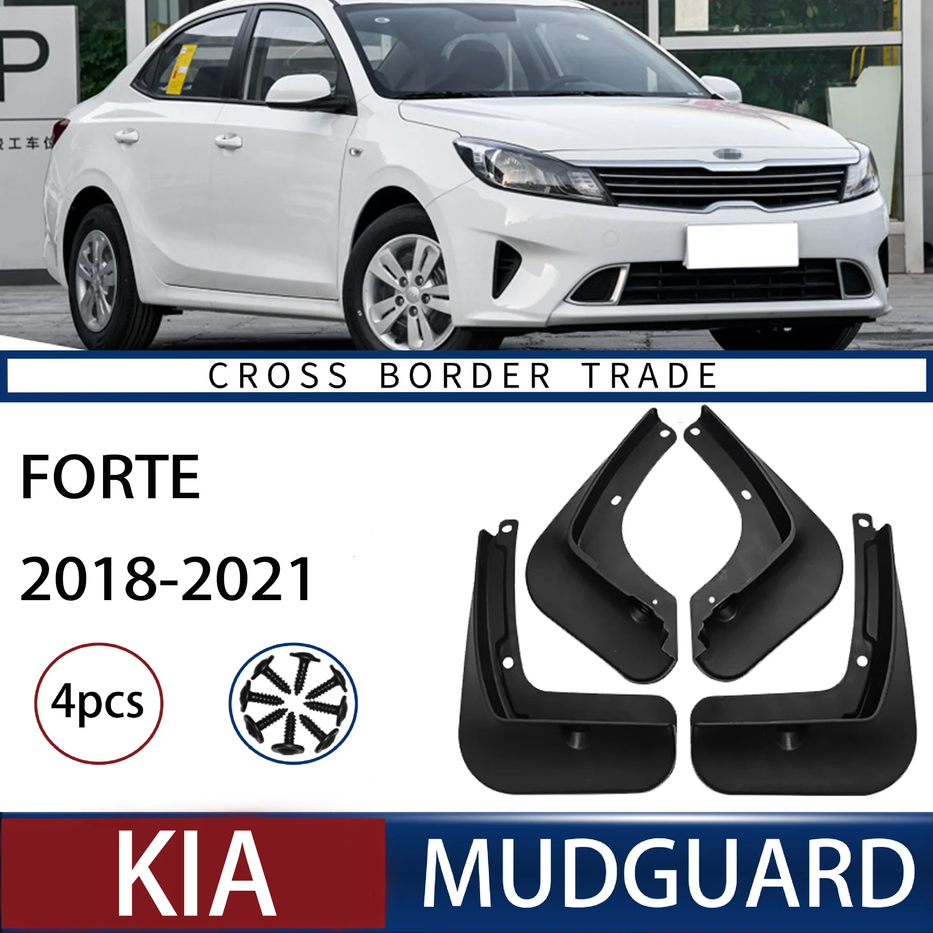 For KIA Freddy 2018-2021 Mudguards Fender Mudflaps Front Rear Flares Splash Guards Cover Car Accessorie