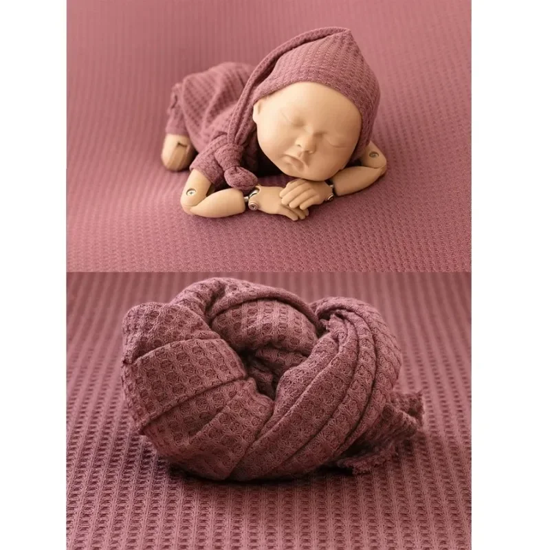 Newborn Photography Blanket Baby Knitted Swaddling Photo Backdrop Shoot Studio Fotografia Background Baskets Photo Props
