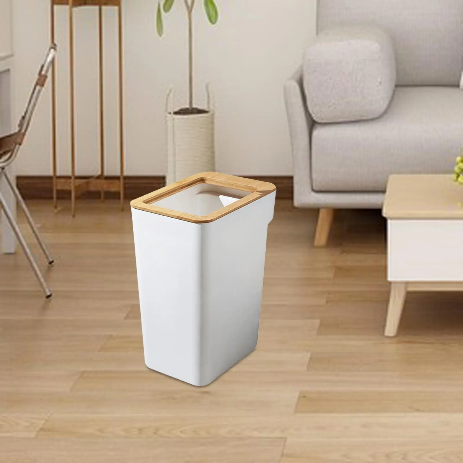 Modern Trash Bin Garbage Bin Dustbin Bucket Wastebasket Without Lid Trash Can for Bathroom Bedroom Toilet Home Washroom