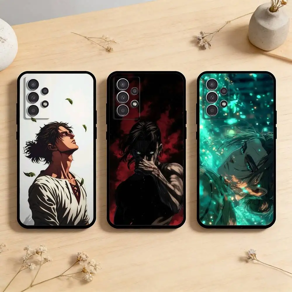 AAA Eren Yeager Attack on Titan Phone Case For Samsung Galaxy A73,A72,A71,A70,A53,A52,A51,Others Soft Black Cover