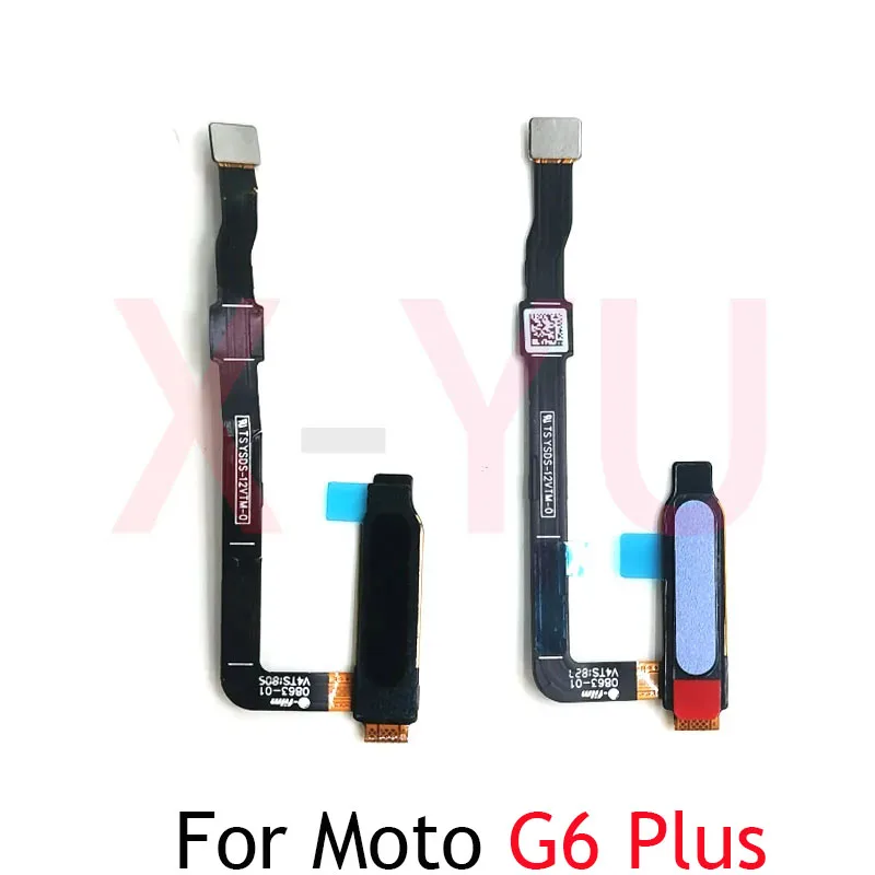 For Motorola Moto G6 Plus Play Home Button Fingerprint Sensor Return Power Flex Cable Repair Parts