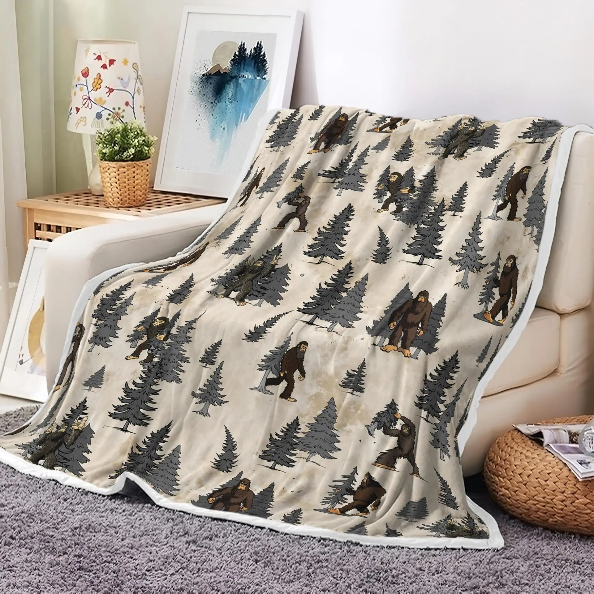 Cute Bat Personalized Flannel Blanket Digital Print Soft Throw Blanket Warm Sofa Bed Home Decor Source Factory Wholesale Gift