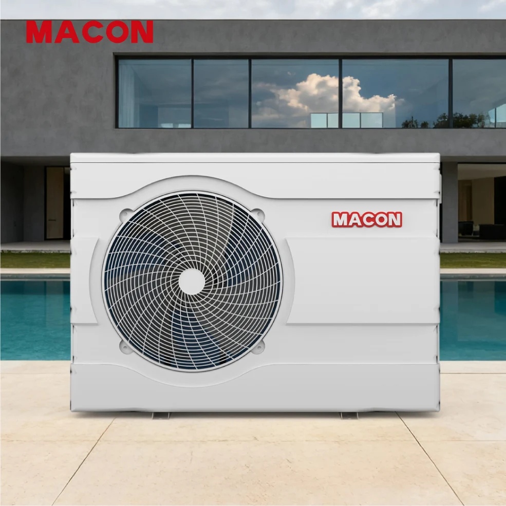 R32 12kw High Efficiency Class Energy-Efficient Electric Air Source Plastic Pool Heat Pump Horizontal Fan French Outdoor Hotel